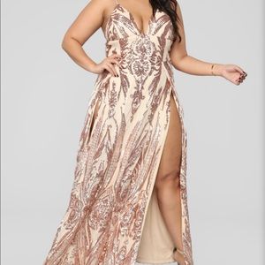 Sparkling Rose gold dress